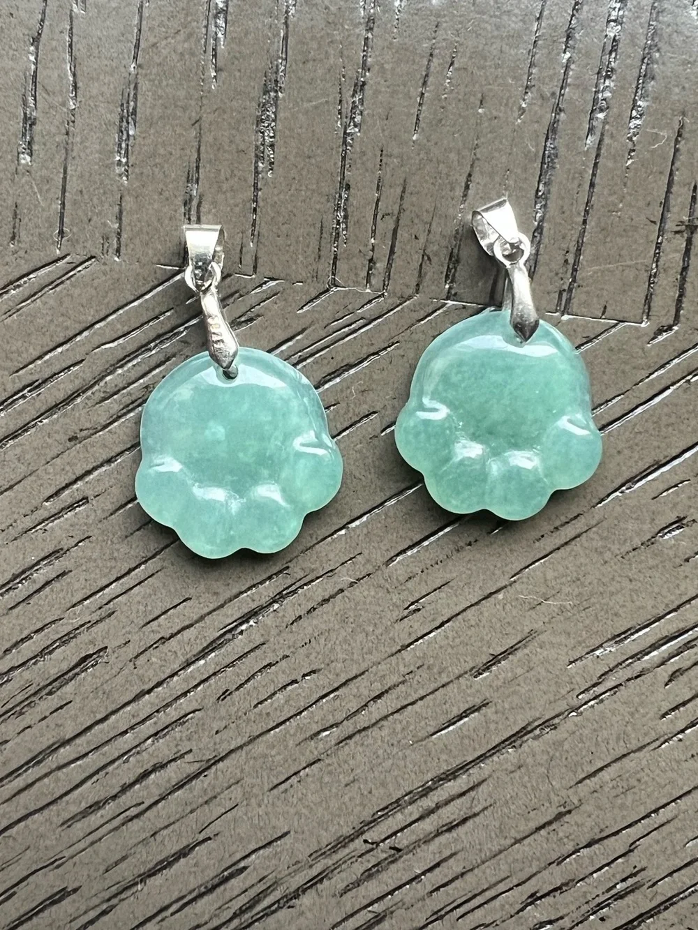 S925 Blue water jade paw pendant ( ONE )